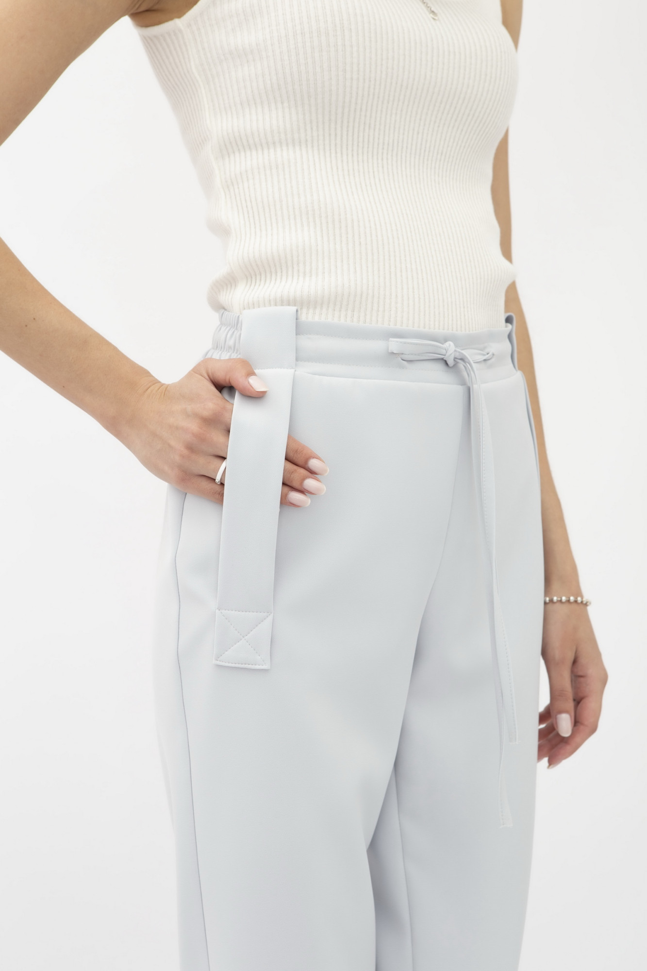 Штани прямого крою сірі Адом