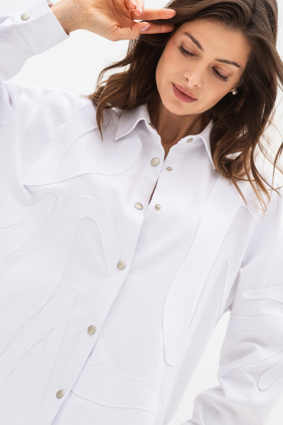 Куртка з бавовни білого кольору Зенера 01