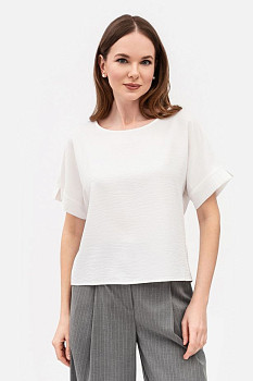 Блуза молочного кольору з вмістом льону Блекі 10