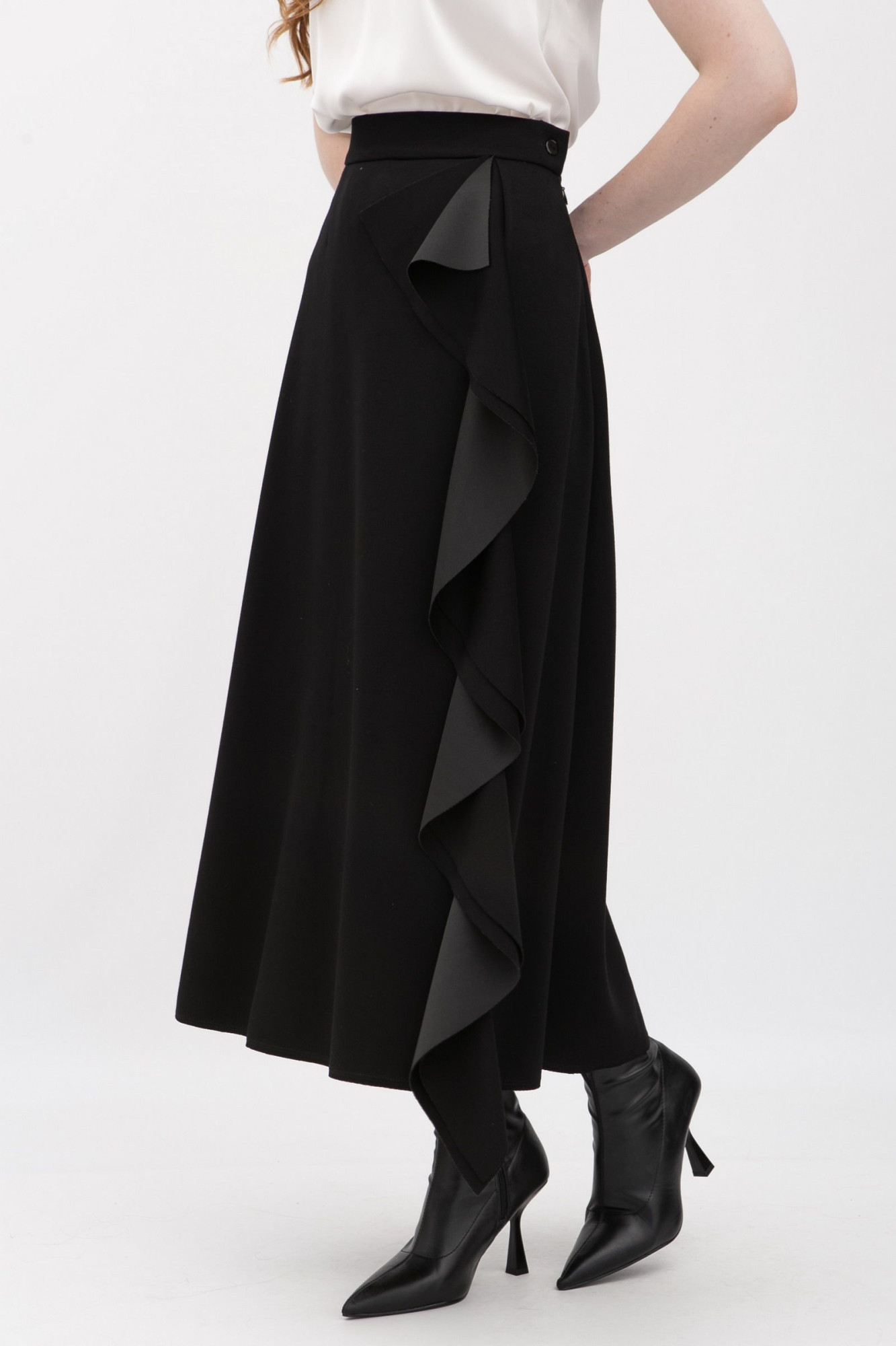 Трикотажна спідниця максі силуету трапеція Рінель 01