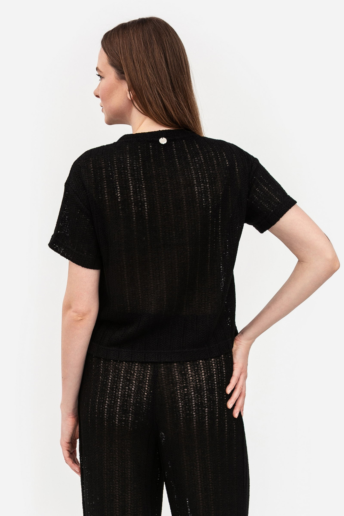 Трикотажна футболка чорного кольору Екліна 02