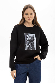 Трикотажний світшот молочного кольору Віолія 07