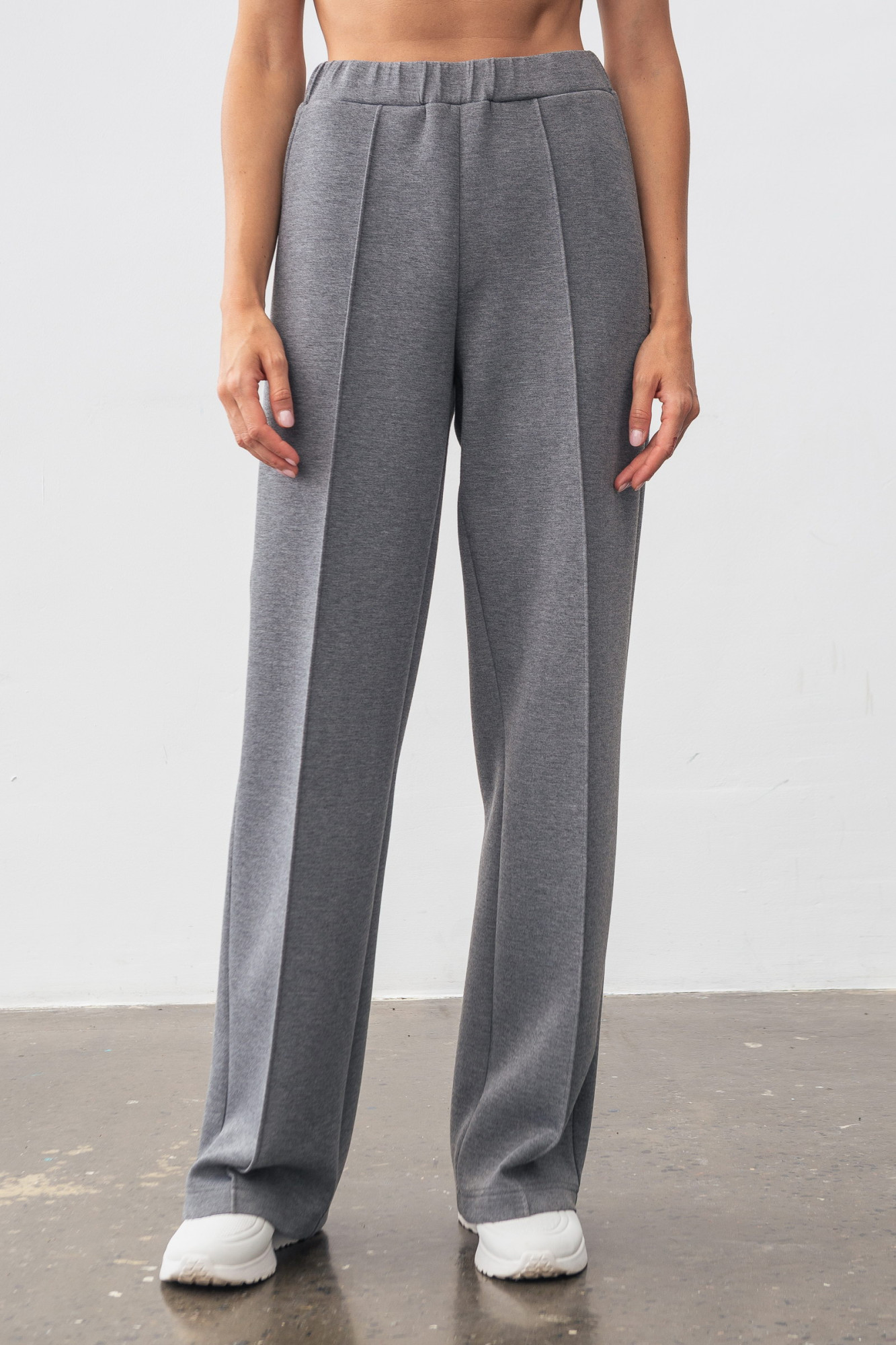 Трикотажні брюки сірі прямого крою Нембус 03