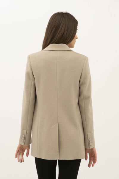 Класичний жіночий двобортний жакет з лацканом та з англійським коміром Ніру 06