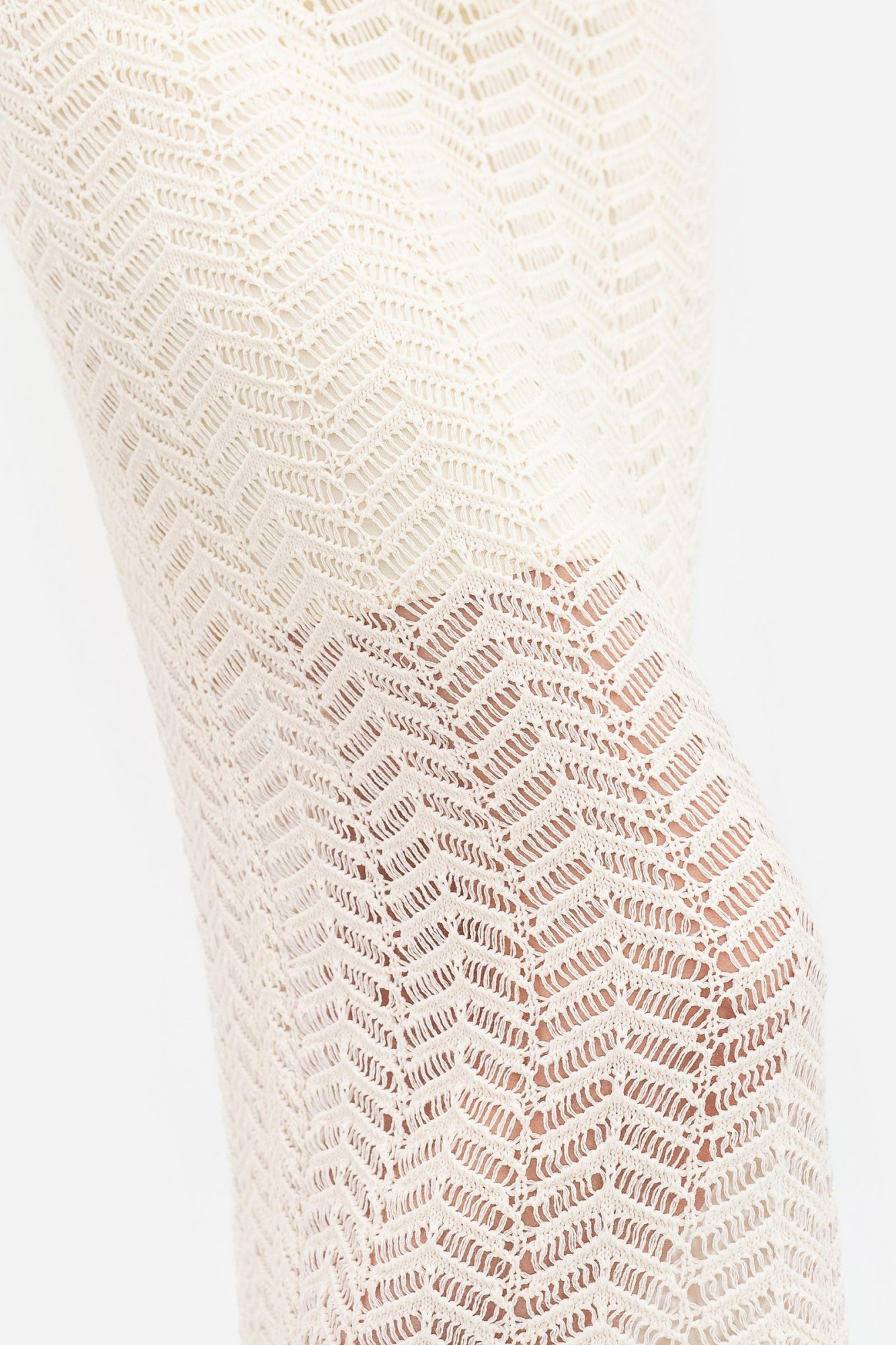 В'язаний трикотажний сарафан молочного  кольору 25101601