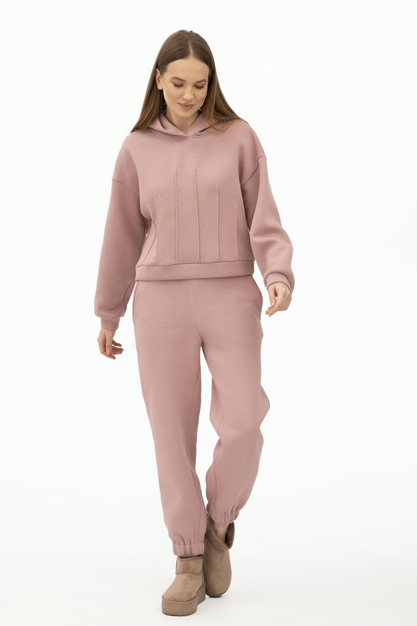 Трикотажні штани рожевого кольору Делін 04