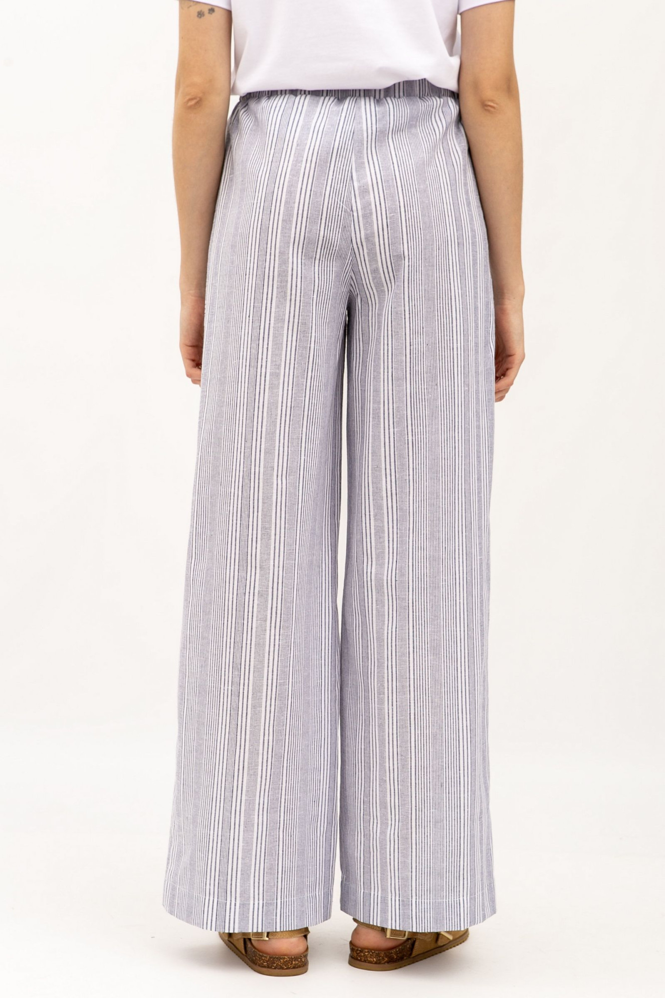 Брюки-палаццо сірого кольору Доляна