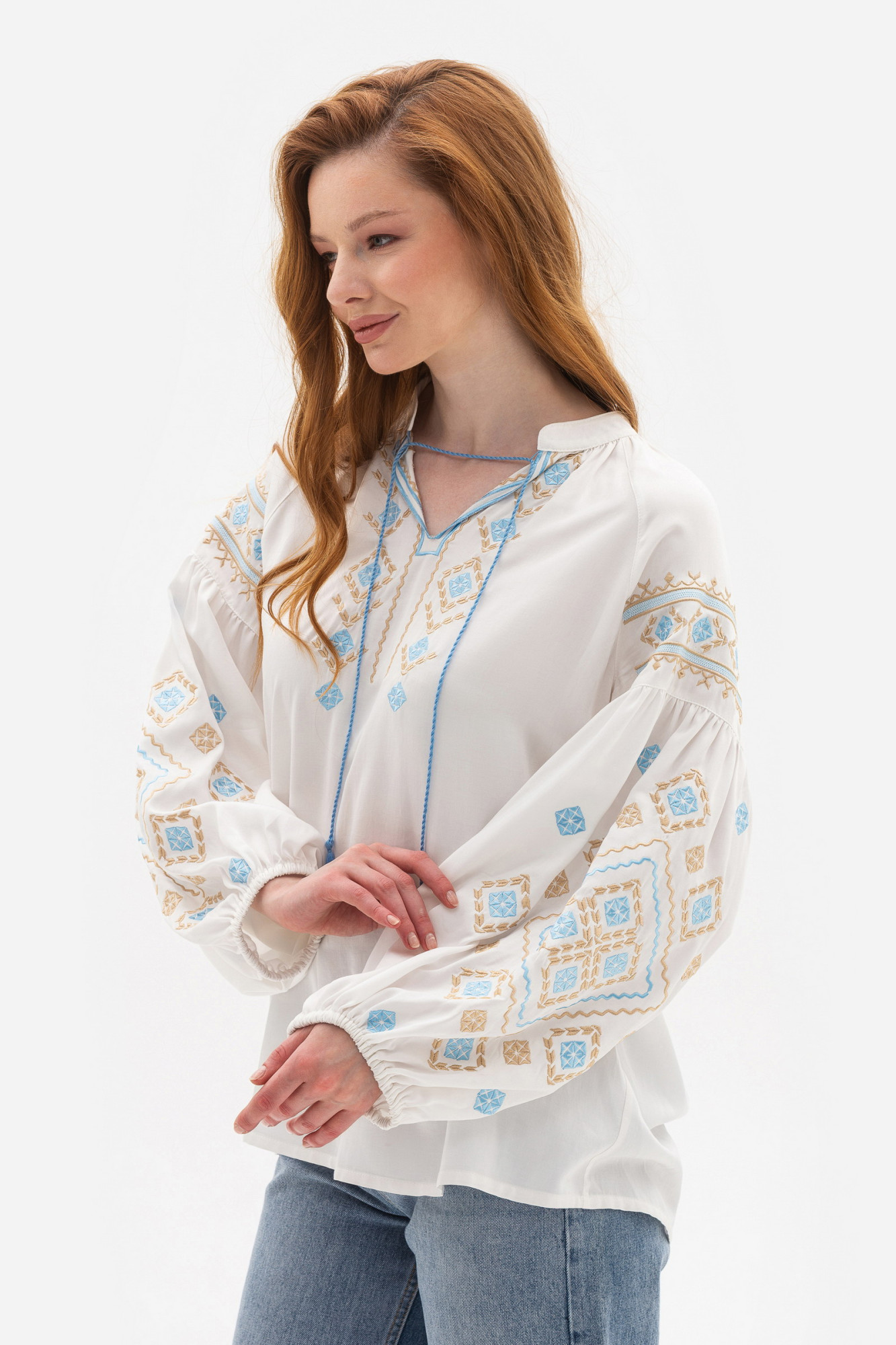 Жіноча вишиванка сорочка вільного крою Градія