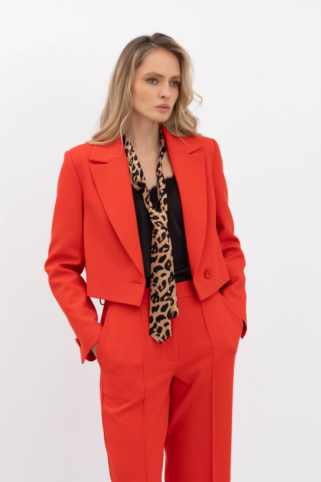 Жіноча краватка з  леопардовим принтом Краватка 03