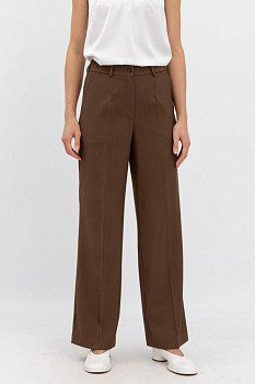 Брюки з костюмної тканини коричневого кольору Таріна 221