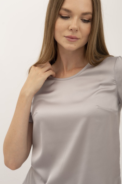 Блуза - футболка з шовку сіра Ламін 211
