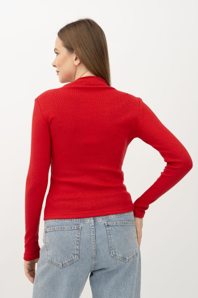 Джемпер червоний трикотажний Ариель 03