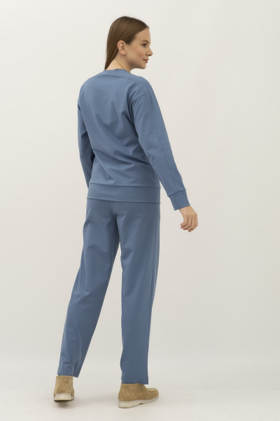 Жіночий костюм блакитного кольору світшот та штани Тейда 07