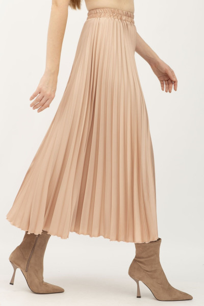 Спідниця гофре бежевого кольору Теріл 003