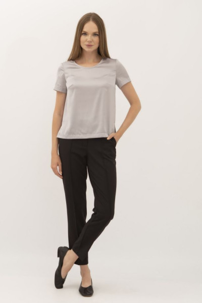 Блуза - футболка з шовку сіра Ламін 211