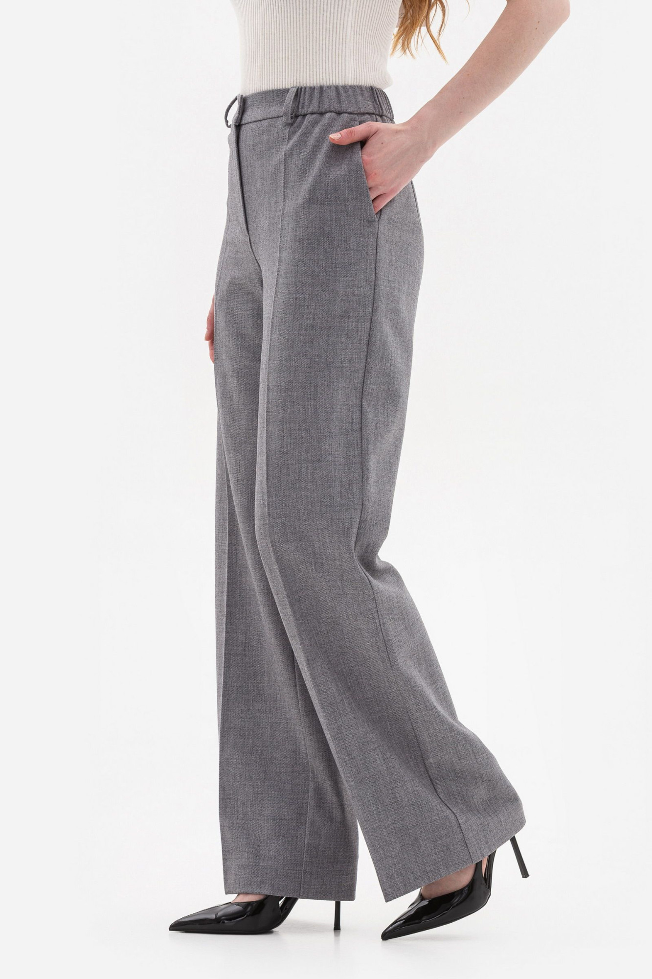 Брюки з костюмної тканини сірого кольору Таріна 21