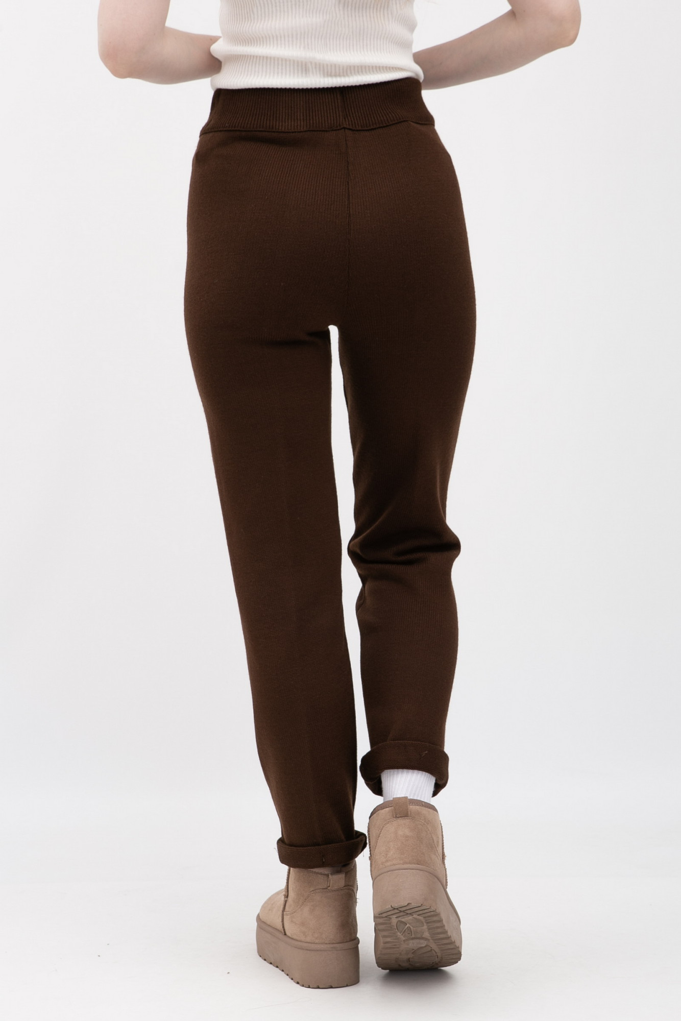 Штани коричневі з вовною 25218201