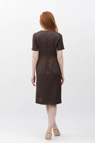 Жіноча шоколадна сукня-футляр коричневого кольору Ерла