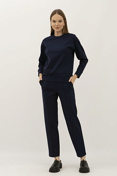 Жіночий костюм синій світшот та штани Тейда 03