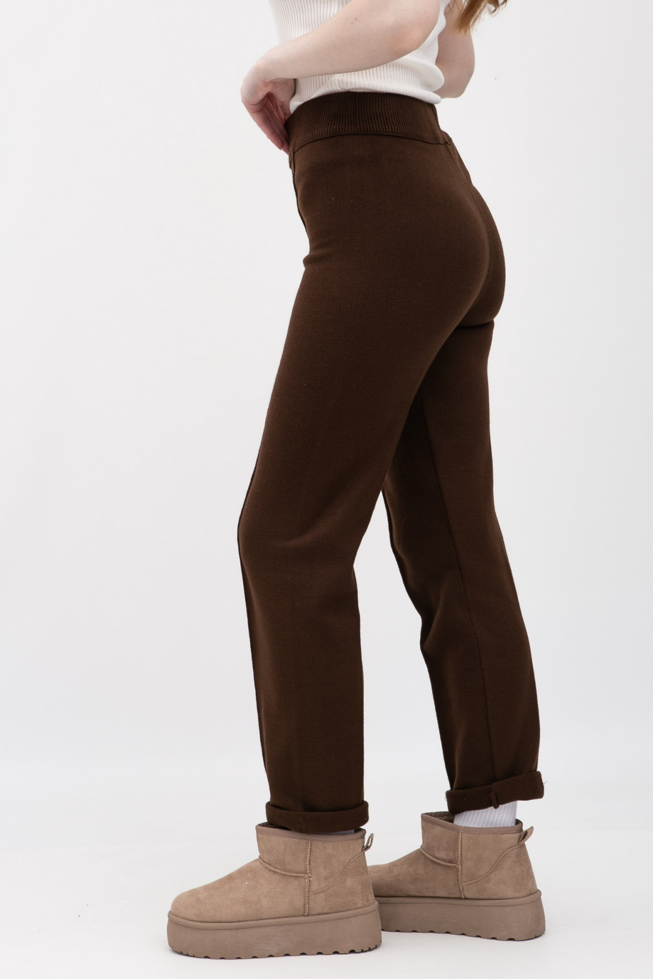 Штани коричневі з вовною 25218201