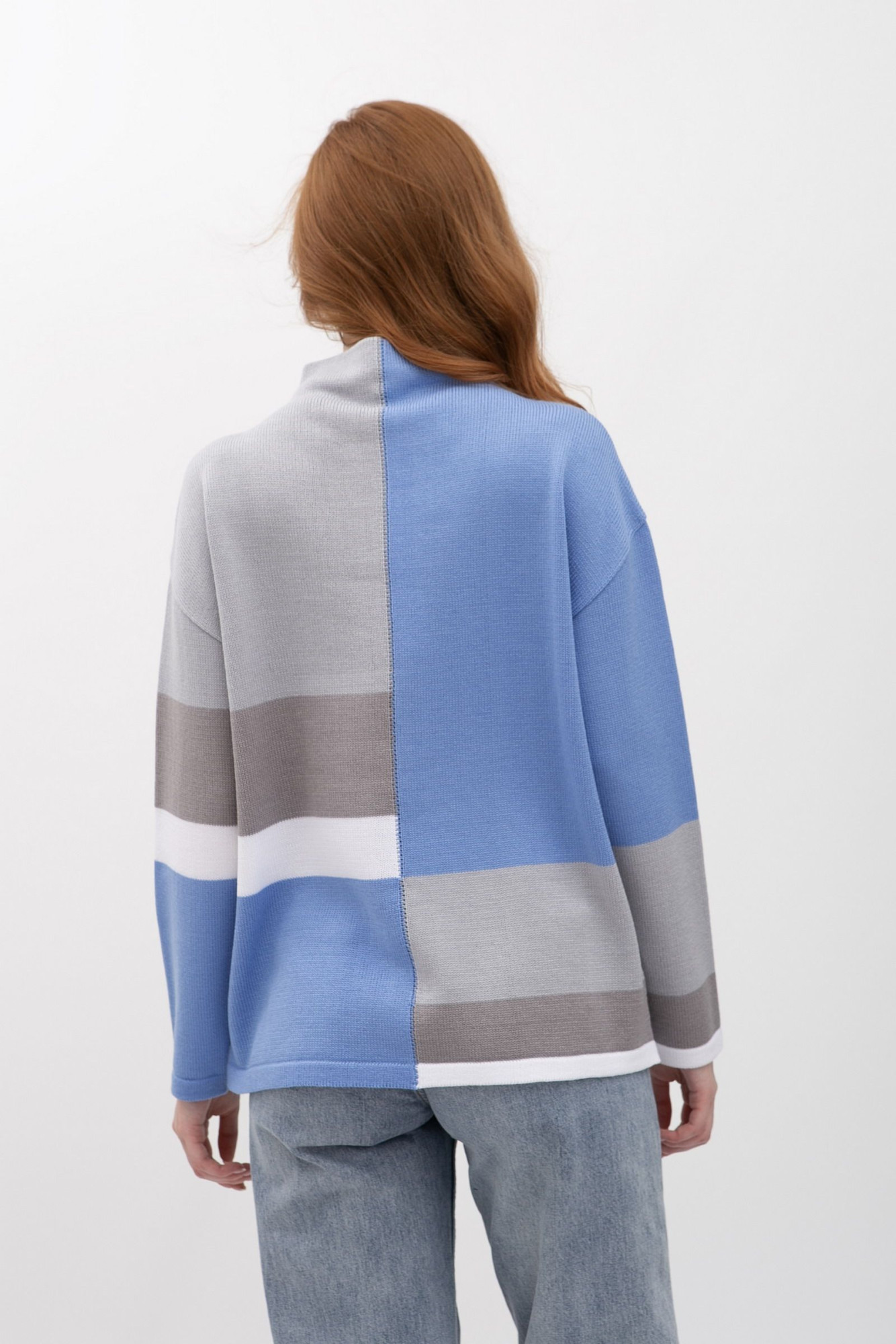 Джемпер вільного крою блакитного кольору 25207020