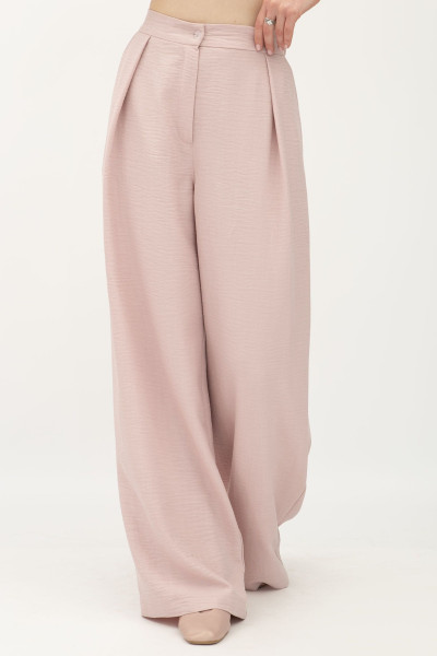 Лляний пудрорвий костюм блуза та брюки Блекі 01