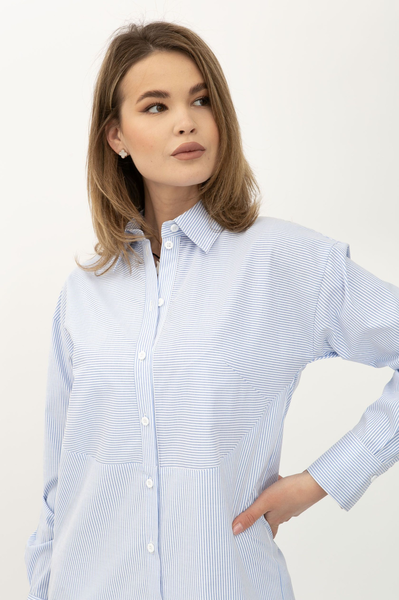 Сукня сорочка котонова  в смужку Ешпія