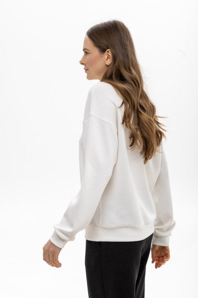 Трикотажний світшот молочного кольору Віолія 06