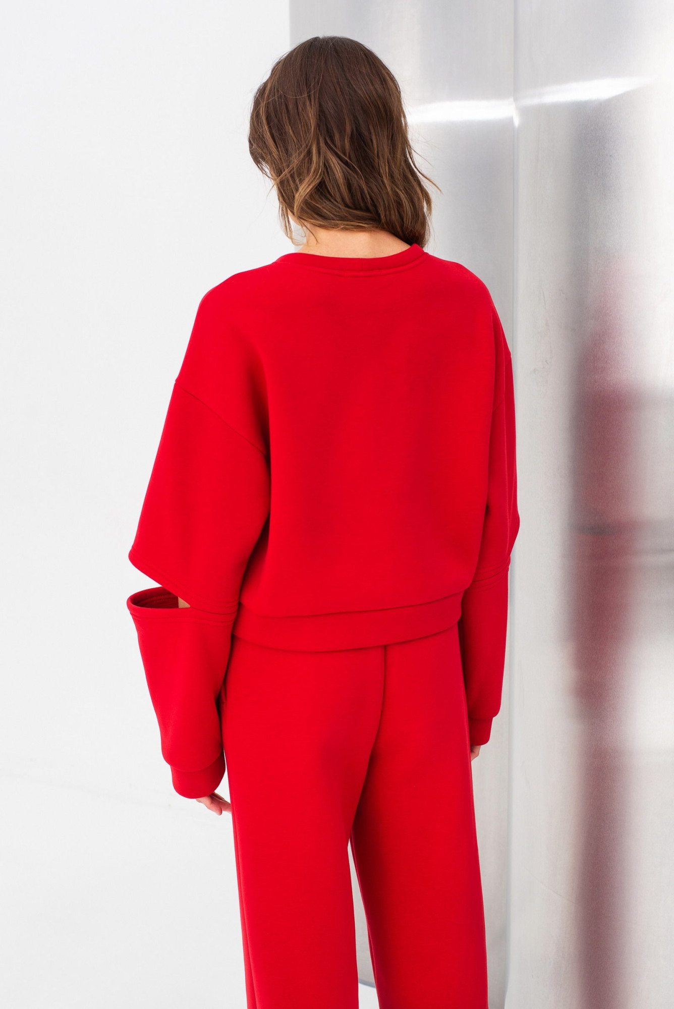 Світшот трикотажний червоного кольору Жалін 03