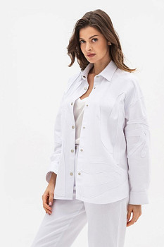 Куртка з бавовни білого кольору Зенера 01