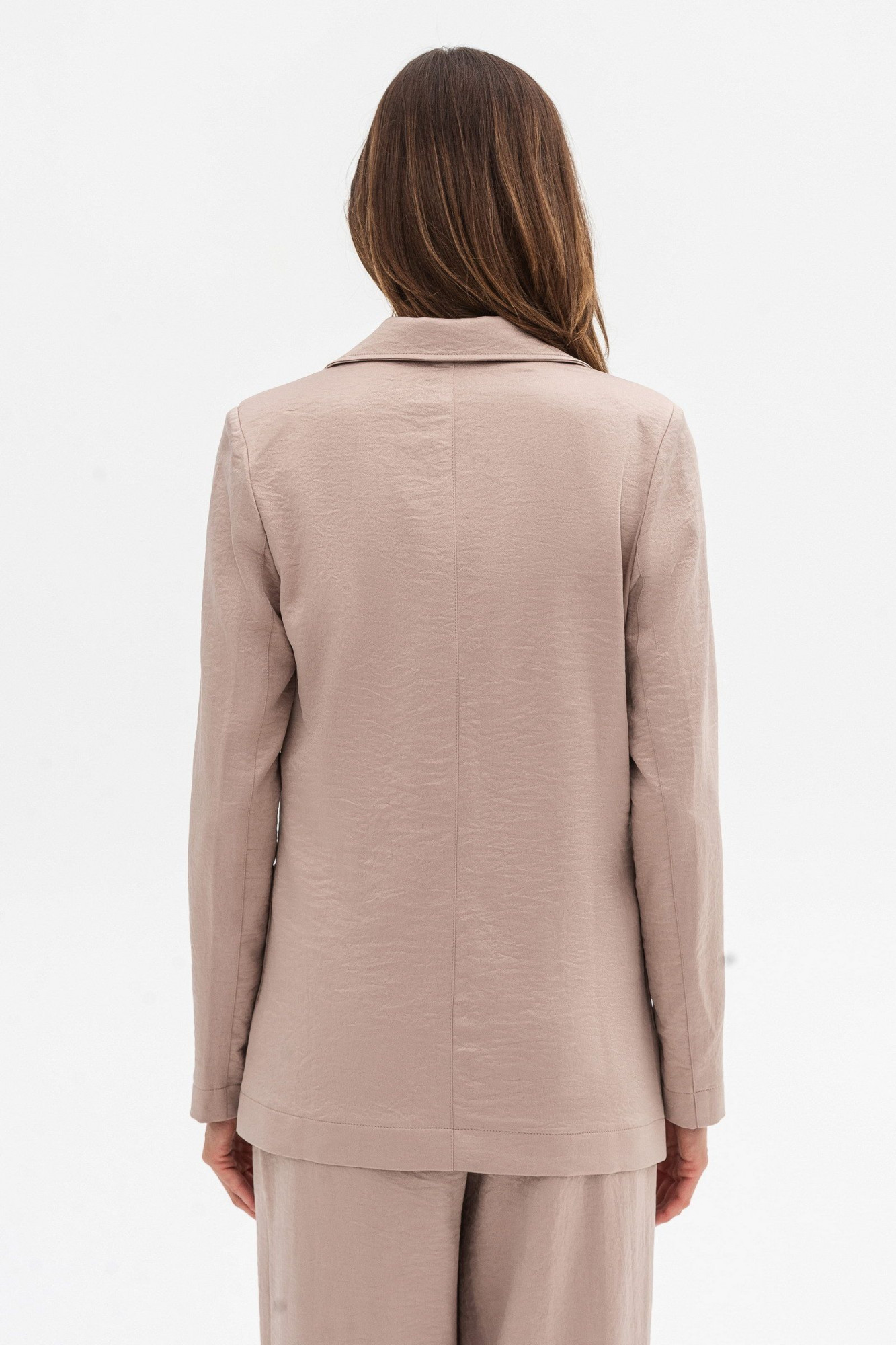 Однобортний шовковий жакет бежевого кольору Віград 3