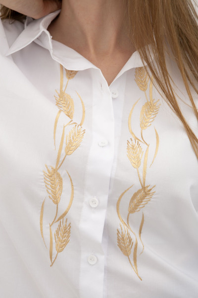 Жіноча сорочка біла з бавовни Пайк