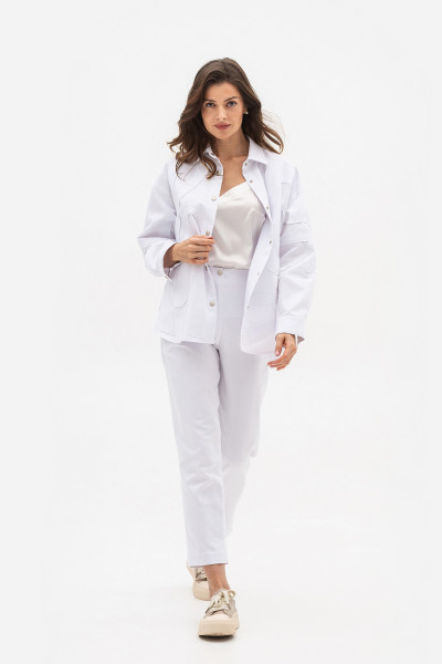 Куртка з бавовни білого кольору Зенера 01