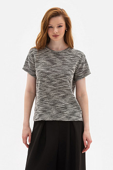 Футболка з трикотажу вільного силуету сірого кольору Майлен 22