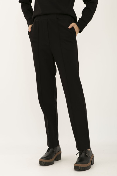 Жіночий костюм чорний світшот та штани завужені Тейда 01