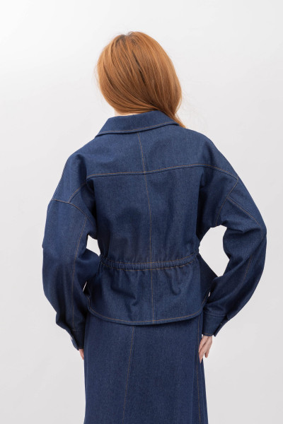 Джинсова куртка синього кольору Елнора