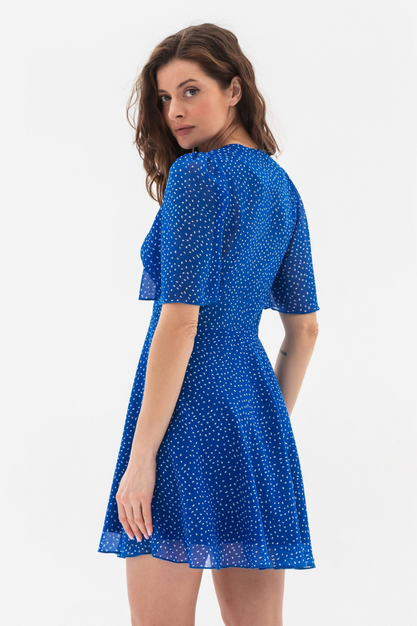 Шифонова сукні довжини міні синього кольору Сонора