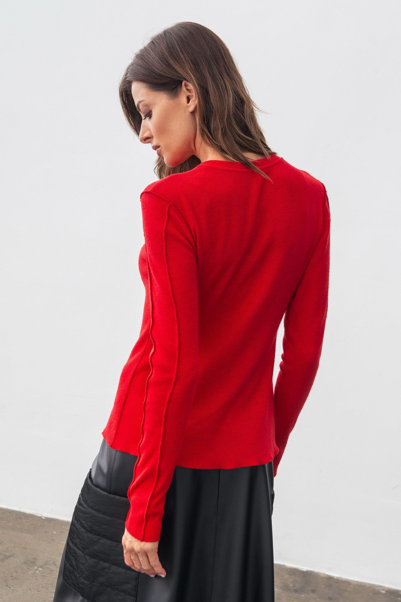 Червоний джемпер з трикотажу Фенті