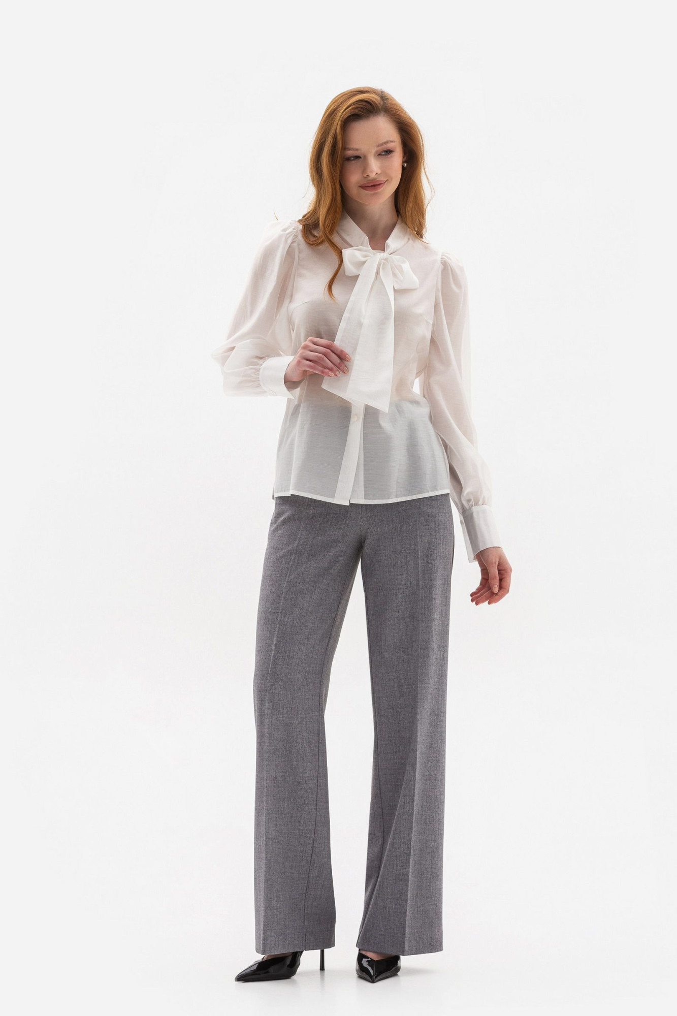 Брюки з костюмної тканини сірого кольору Таріна 21