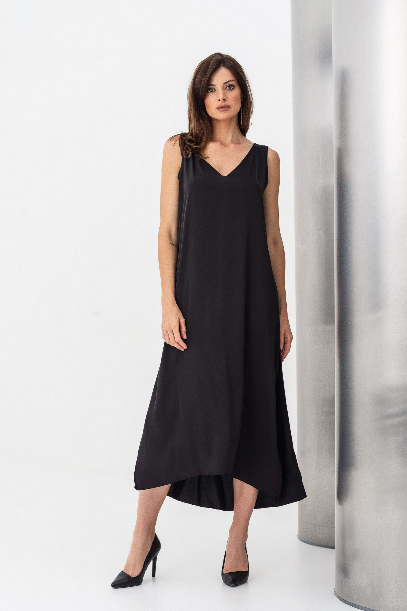 Сукня максі чорна  вільного силуету Нєжин