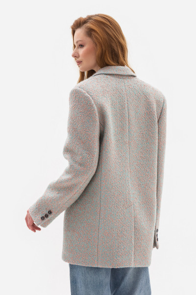 Жакет oversize з вовною блакитного кольору Ємісія 01 Жакет oversize з вовною блакитного кольору Ємісія 01