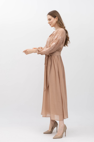 Шифонова сукня макси з вишивкою Арсіні 311
