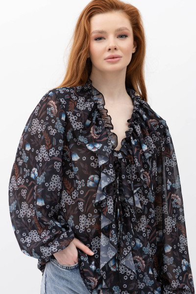 Шифонова блуза у квітковий принт Нілда 2