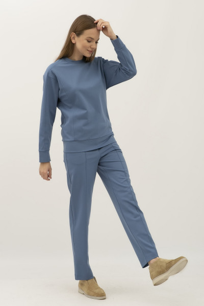 Жіночий костюм блакитного кольору світшот та штани Тейда 07