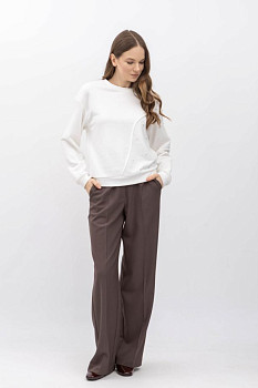 Брюки з костюмної тканини коричневого кольору Таріна 213