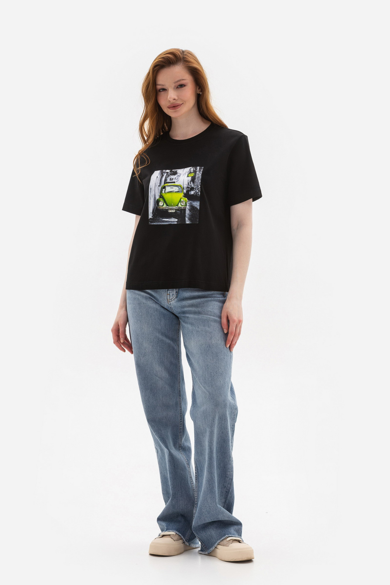 Трикотажна футболка чорного кольору Лаліса 15