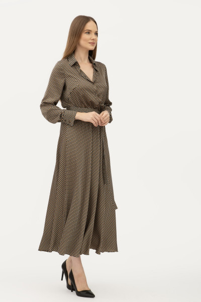 Сукня міді вільного силуету з шовку Тарті 02