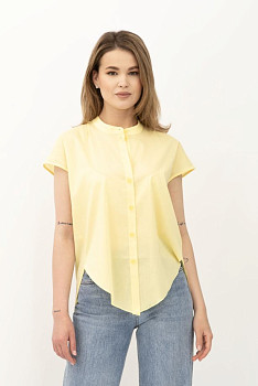 Літня бавовняна блуза жовтого кольору для жінок Абігел