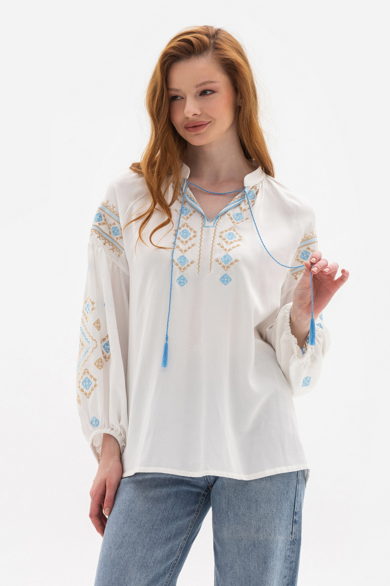 Жіноча вишиванка сорочка вільного крою Градія