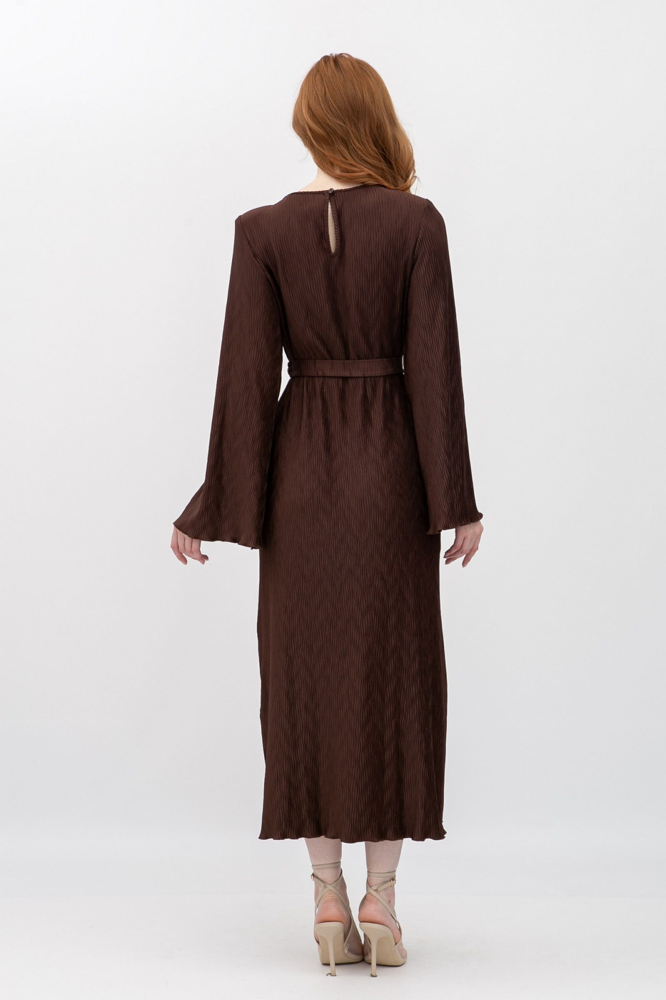 Шифонова сукня коричневого кольору Сандал 02